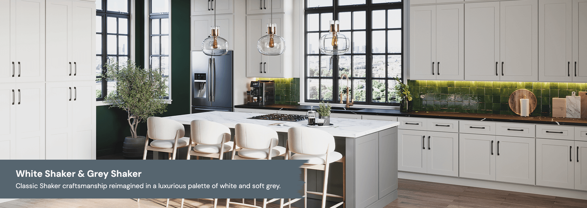 Modern interior with wood cabinet finishes